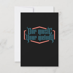 Our Music Your Melody RSVP Card