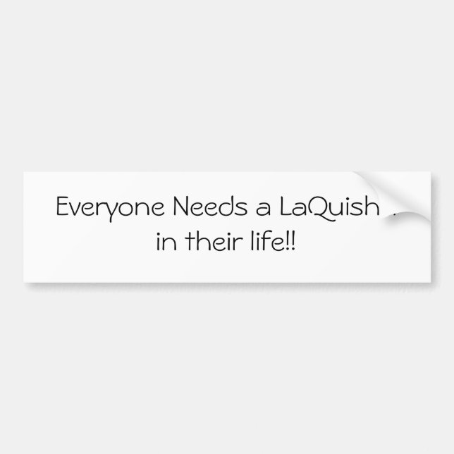 Our Name is LaQuisha Bumper Sticker (Front)