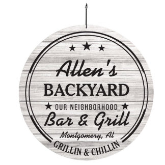 Our Neighborhood Bar & Grill PVC Wall Sign