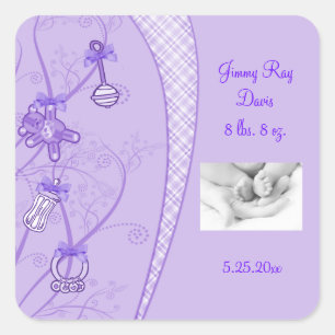 Our New Addition In Purple Hues Square Sticker