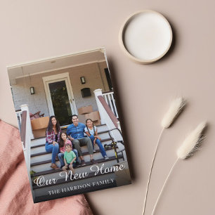 Our New Address Family Photo Moving Announcement Postcard