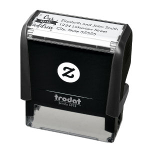 Our New Address Festive Name and Return Address Self-inking Stamp