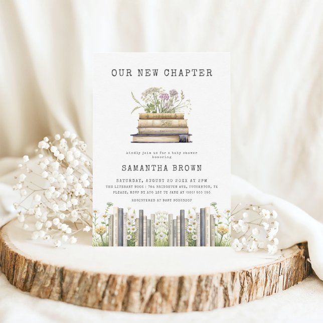 Our New Chapter Book Baby Shower Invitation (Creator Uploaded)