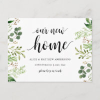 Our New Dream Home Address Announcement, Greenery