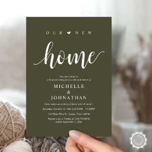 Our new home, Housewarming party invitation cards
