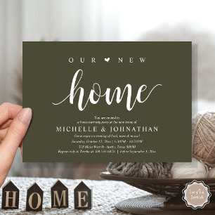 Our new home, Housewarming party invitation cards