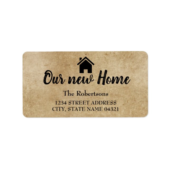 Our New Home Label (Front)