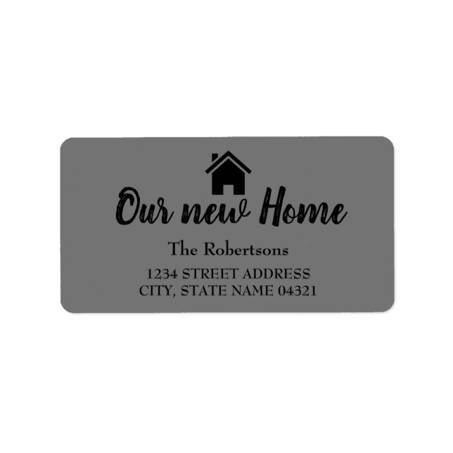 Our New Home Label (Front)