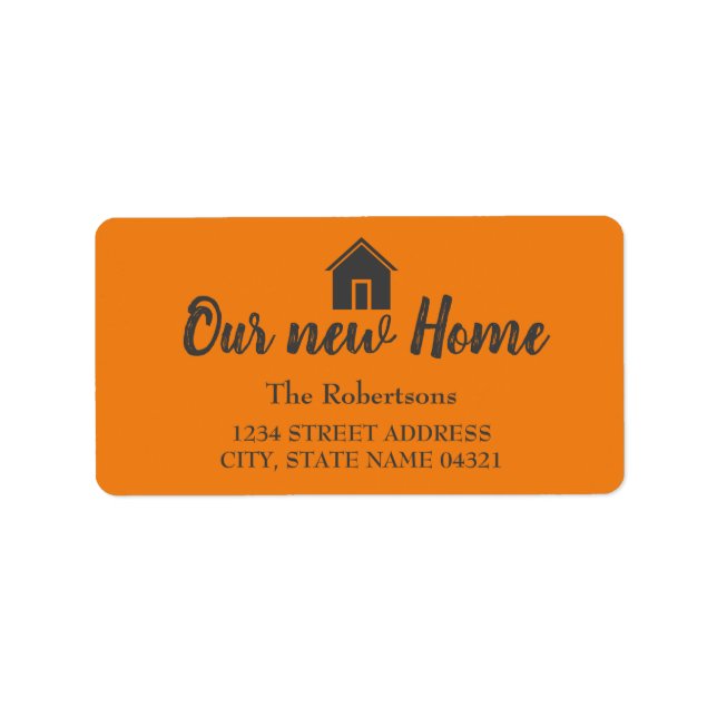 Our New Home Label (Front)