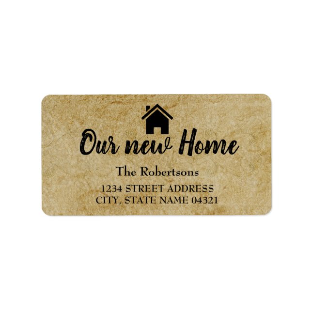 Our New Home Label (Front)