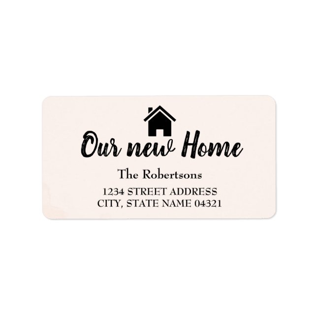 Our New Home Label (Front)