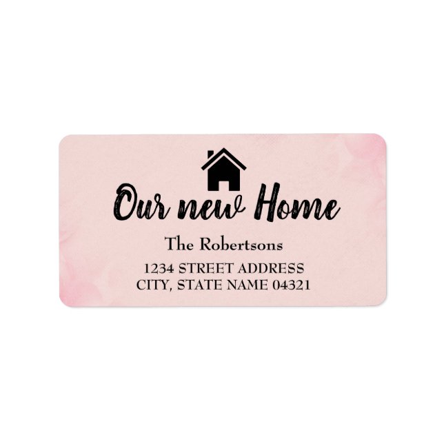 Our New Home Label (Front)