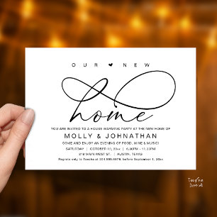 Our New Home, Modern Elegant Housewarming party Invitation
