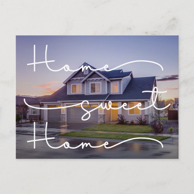 Our New Home Modern Photo Moving Announcement Post Postcard (Front)