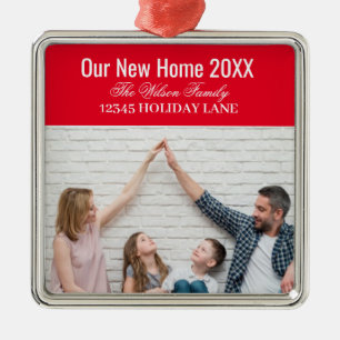 Our New Home  New Home Address Metal Tree Decoration