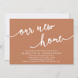 Our new home, Rustic Housewarming party Invitation
