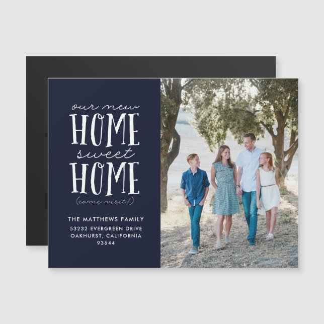 Our New Home Sweet Home Moving Announcement (Front/Back)