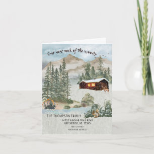 Our New Neck of the Woods Cabin Pines Moving   Note Card