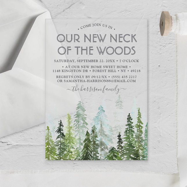 Our New Neck Of The Woods | Housewarming Party Acrylic Invitations (Creator Uploaded)
