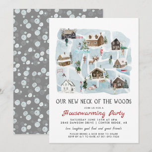 Our New Neck of the Woods Housewarming Party Invitation