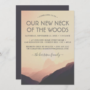 Our New Neck Of The Woods   Housewarming Party Invitation
