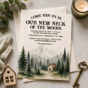 Our New Neck Of The Woods Housewarming Party Invitation