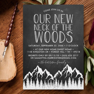 Our New Neck Of The Woods   Housewarming Party Invitation