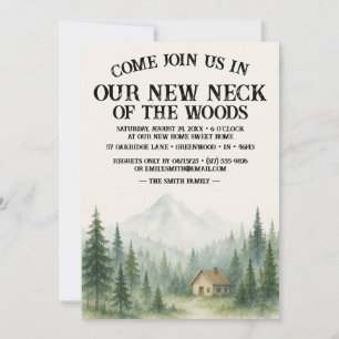 Our New Neck Of The Woods Housewarming Party Invitation