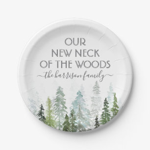Our New Neck Of The Woods   Housewarming Party Paper Plate