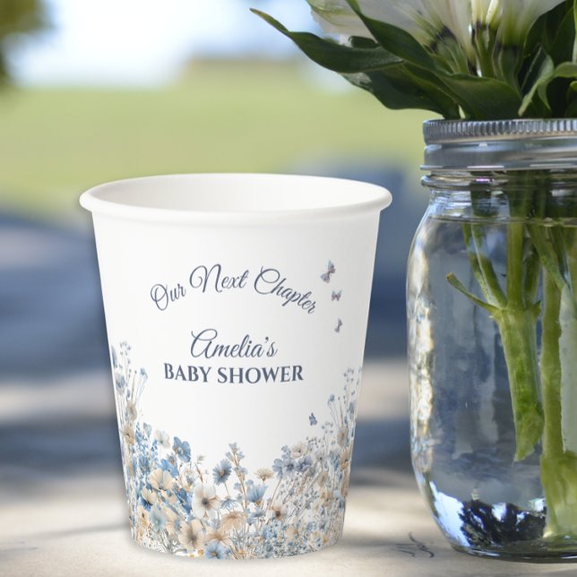 Our Next Chapter Elegant Serene Blossom Meadow Paper Cups (Creator Uploaded)