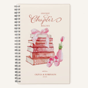 Our next chapter Story book Pink Girl Baby shower