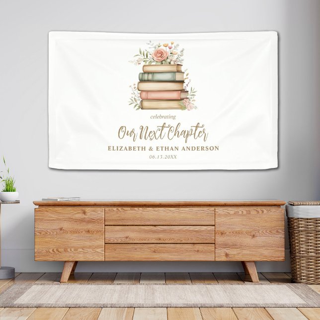Our Next Chapter Storybook Baby Shower Party Banner (Decorate your baby shower with this personalized "Our Next Chapter" Baby shower Banner.)