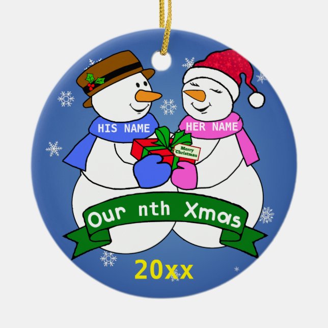 Our Nth Christmas Ceramic Tree Decoration (Front)