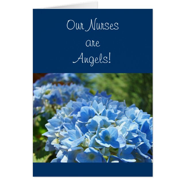 Our Nurses are Angels! cards Nurses Week Floral (Front)