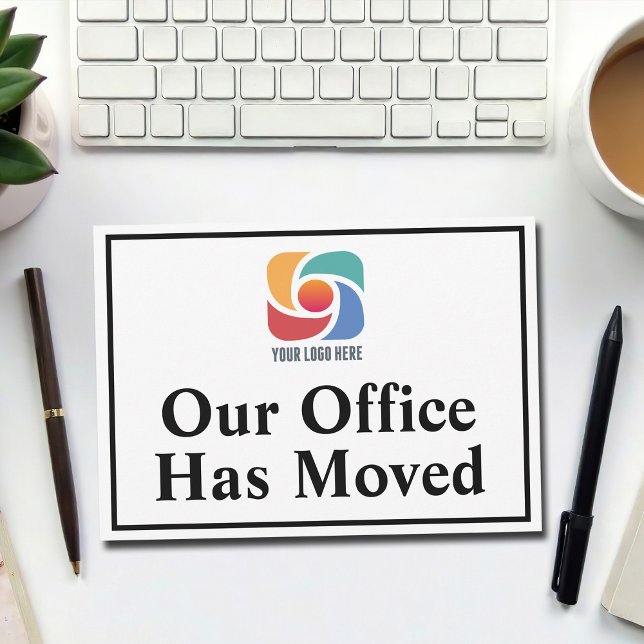 Our Office Has Moved Bold Custom Business Logo Announcement (Creator Uploaded)