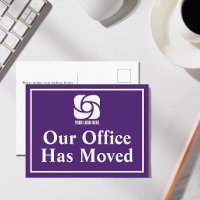 Our Office Has Moved Purple Business Logo