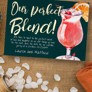 Our Perfect Blend Funny Cocktail Save the Date