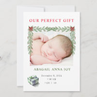 Our Perfect Gift Baby Announcement