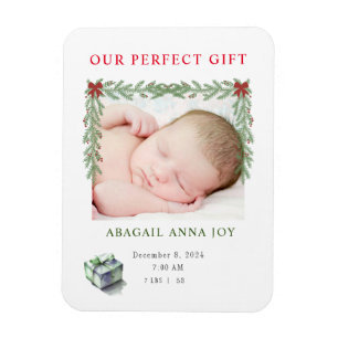Our Perfect Gift Baby Announcement Magnet