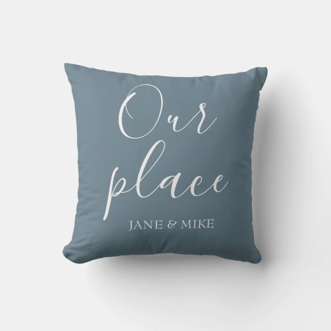 Our Place modern farmhouse Throw Pillow (Front)