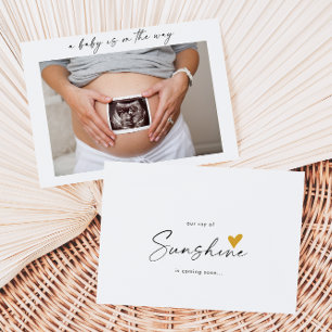 Our Ray of Sunshine Baby Announcement Card