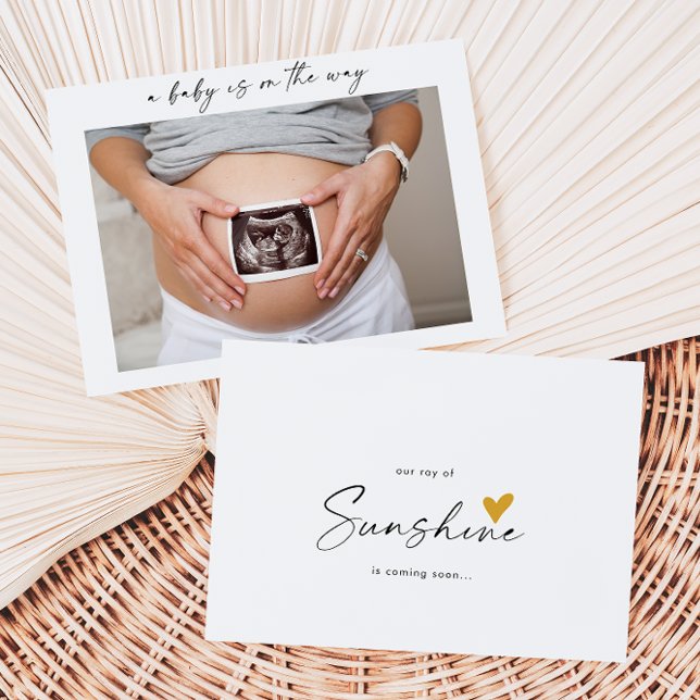 Our Ray of Sunshine Baby Announcement Card (Creator Uploaded)