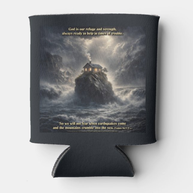 Our refuge & strength can cooler (Front)