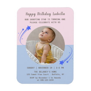 Our Shooting Star is Turning One Birthday Magnet