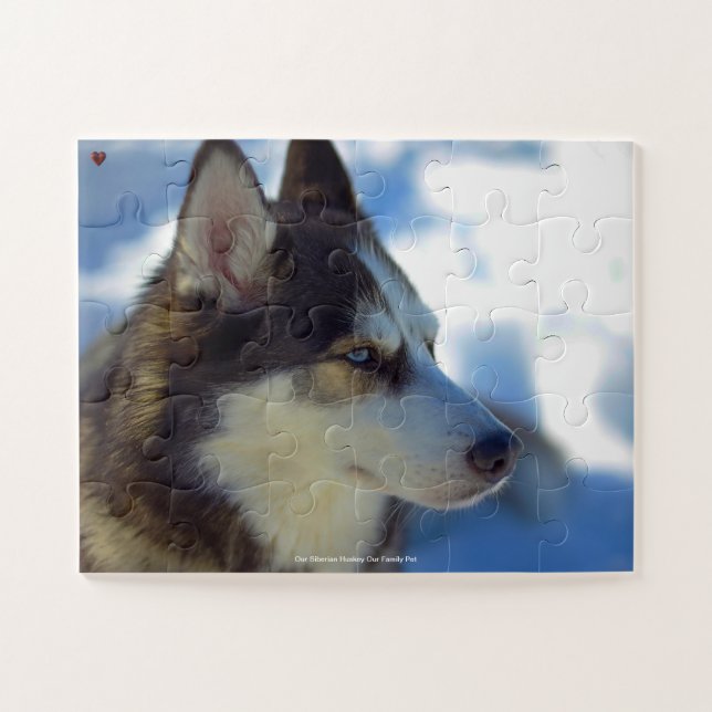Our Siberian Huskey Our Family Pet Jigsaw Puzzle (Horizontal)