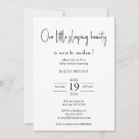 Our sleeping beauty minimalist baby shower