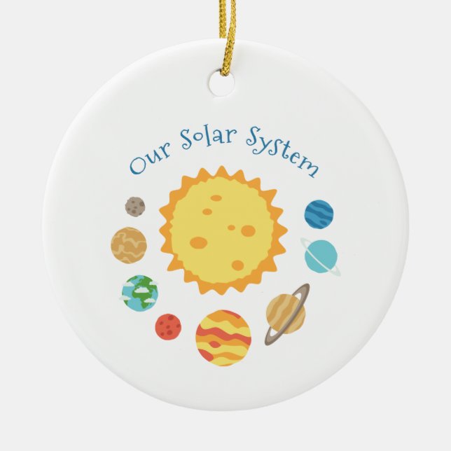 Our Solar System Ceramic Tree Decoration (Front)