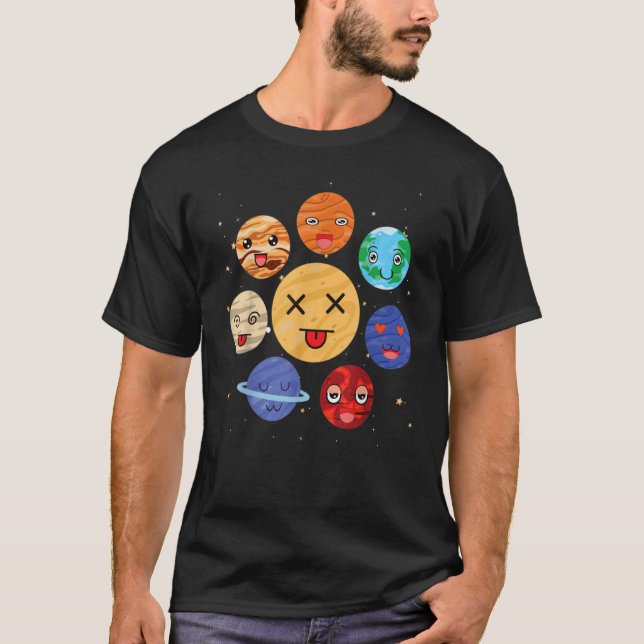 Our Solar System planet Science Education Space bo T-Shirt (Front)