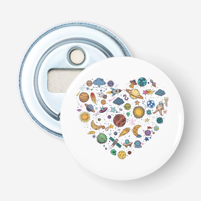 Our Solar System planet, Science Education Space k Bottle Opener (Front)