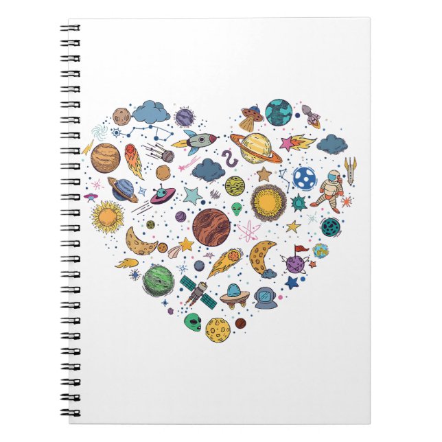 Our Solar System planet, Science Education Space k Notebook (Front)